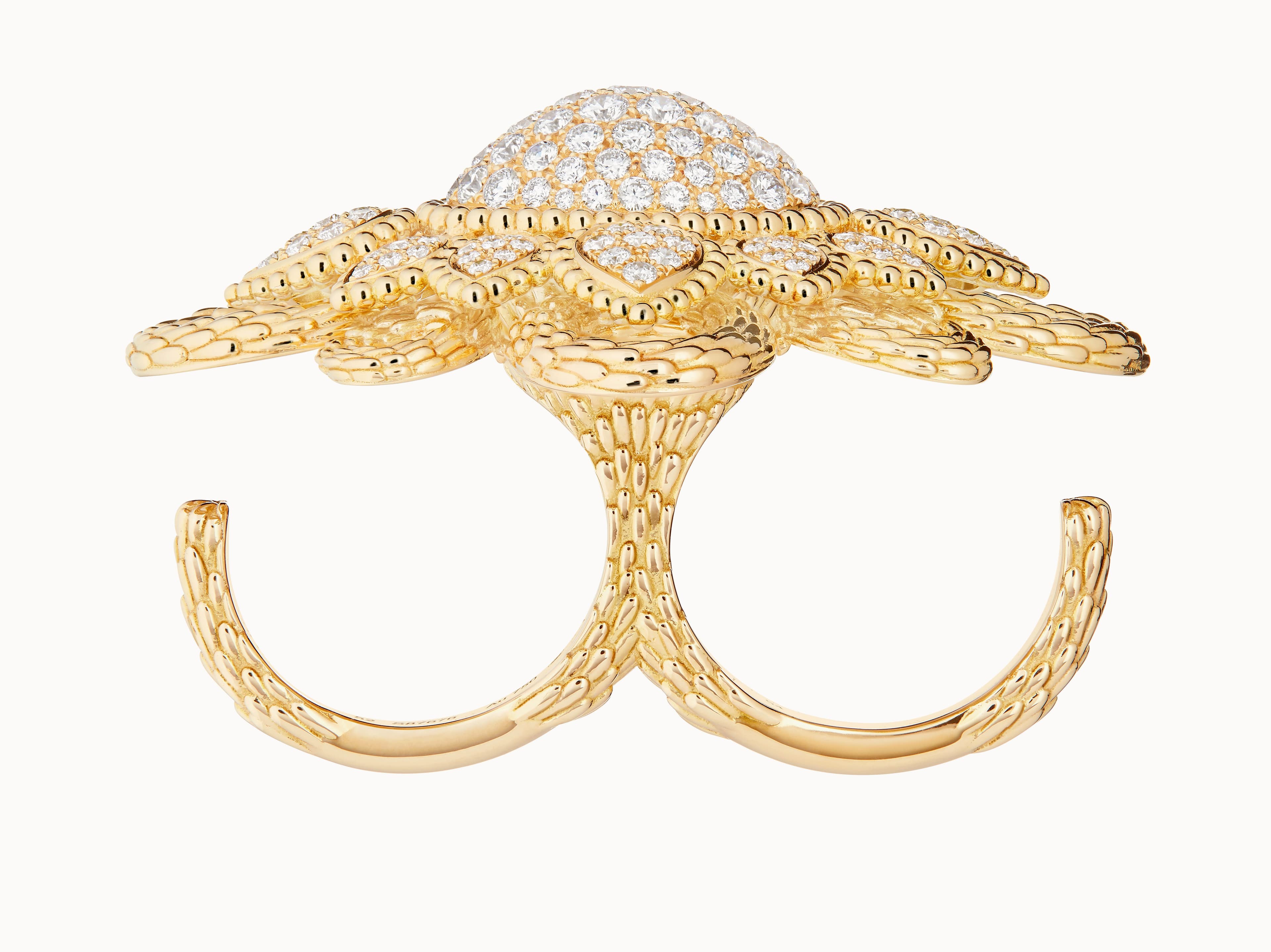 Екі саусаққа тағуға арналған, жылан бейнелес, богемдік стильдегі винтаждық сақина